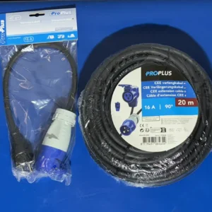 Camping Strom-Set ProPlus – CEE-Verlängerungskabel 20 m + CEE-Adapter 16 A